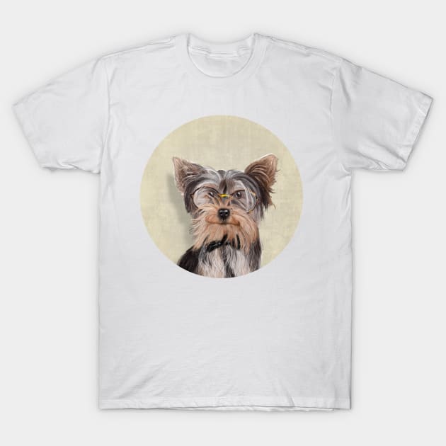 Yorkshire Terrier portrait T-Shirt by Sparafuori